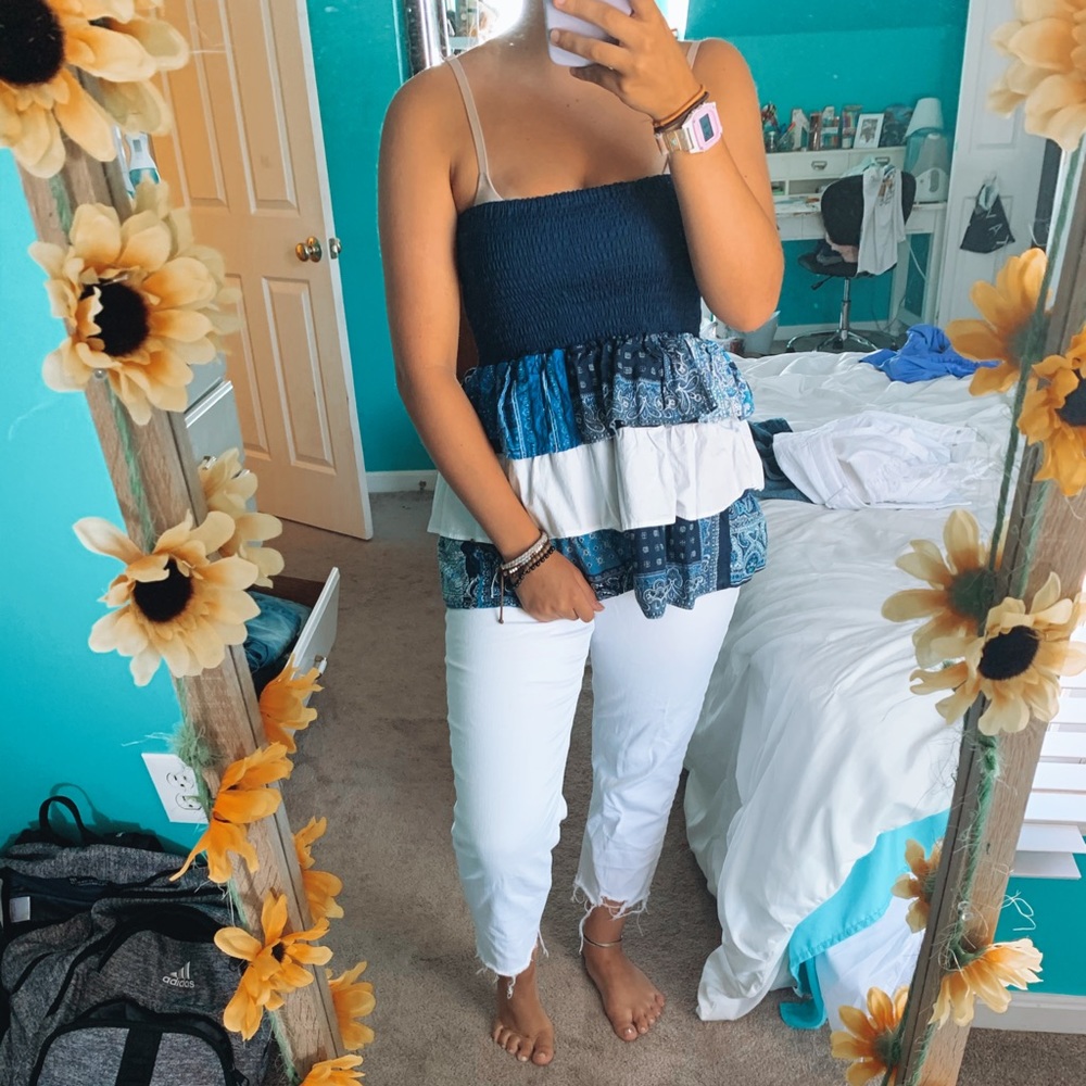 Ruffled tube top
